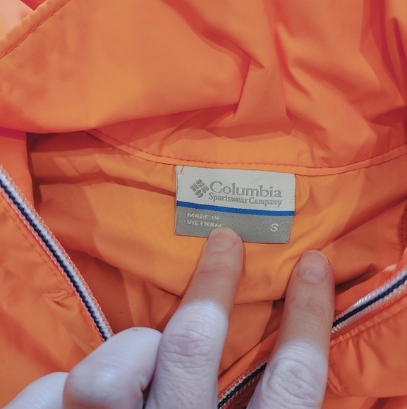 Columbia Sportswear Women's Orange Peach Wind Rain Coat Size Small - Picture 3 of 4